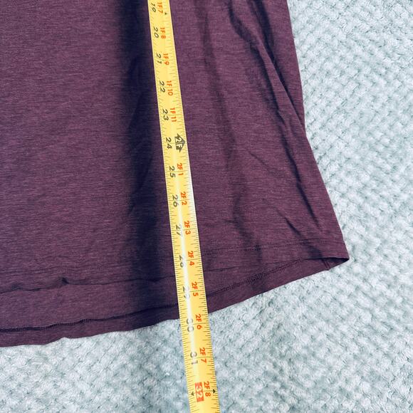 LULULEMON Dark Maroon Short Sleeve Activewear Tshirt Mens M Fitted Light - Picture 5 of 6